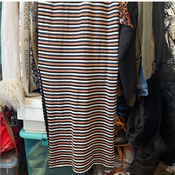 GANNI Suki Glitter Striped Maxi Dress XS - Picture 7 of 10